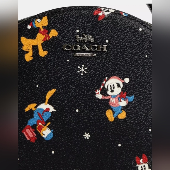 Disney X Coach Canteen Crossbody With Holiday Print - Picture 4 of 12